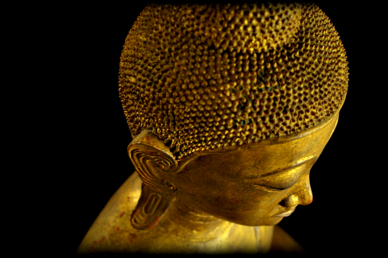 Extremely Rare Early 19C Standing Laos Buddha #B055